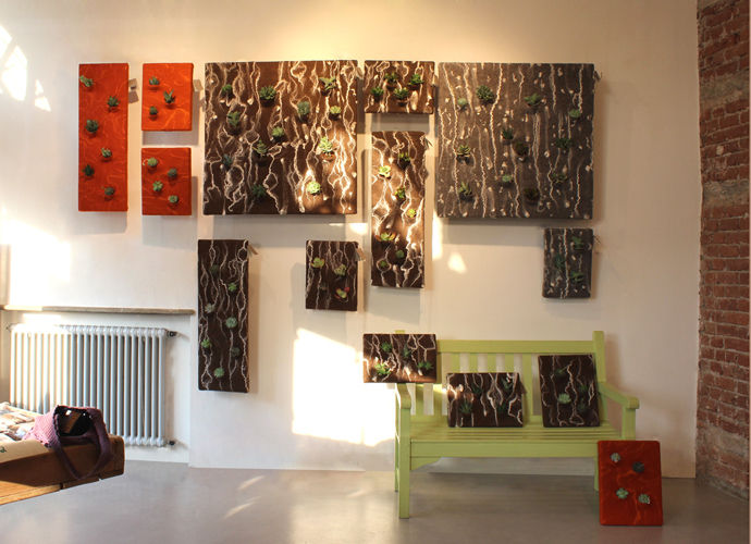 Vertical garden in felt, Judith Byberg Judith Byberg บ้านและที่อยู่อาศัย ของตกแต่งและอุปกรณ์จิปาถะ