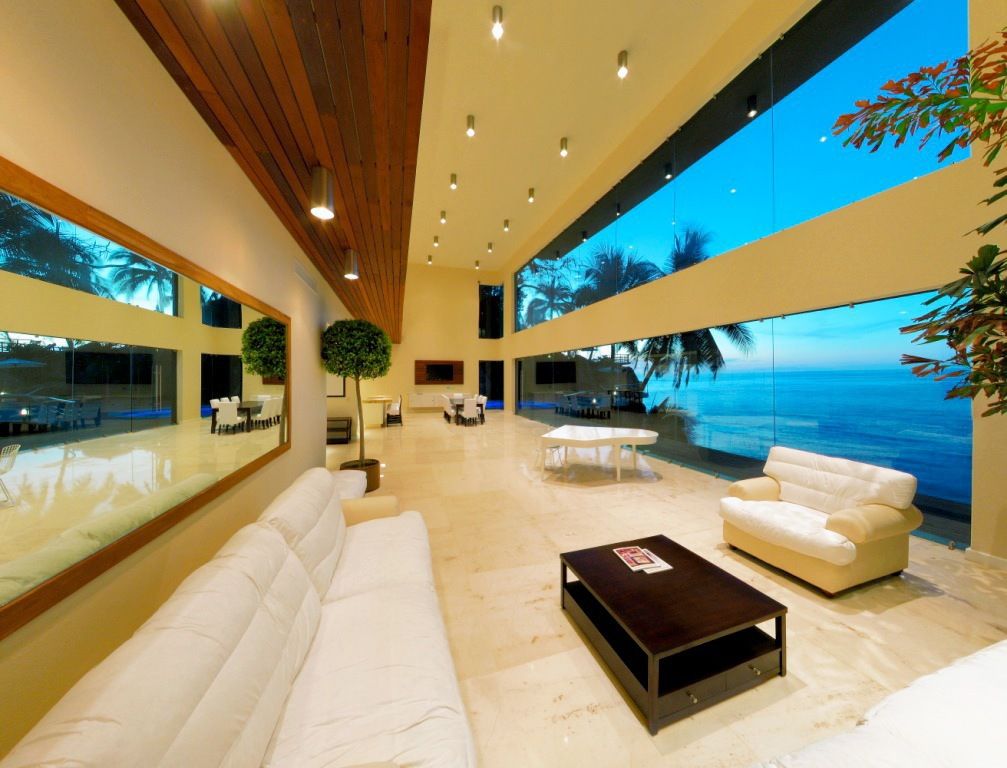 Condominio frente al mar, arqflores / architect arqflores / architect Moderne woonkamers