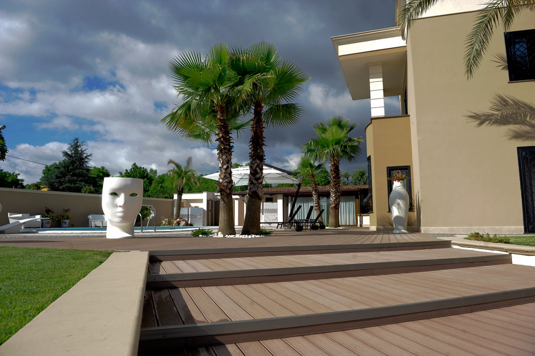 villa monofamiliare con piscina, architecture and design architecture and design Pool Pool