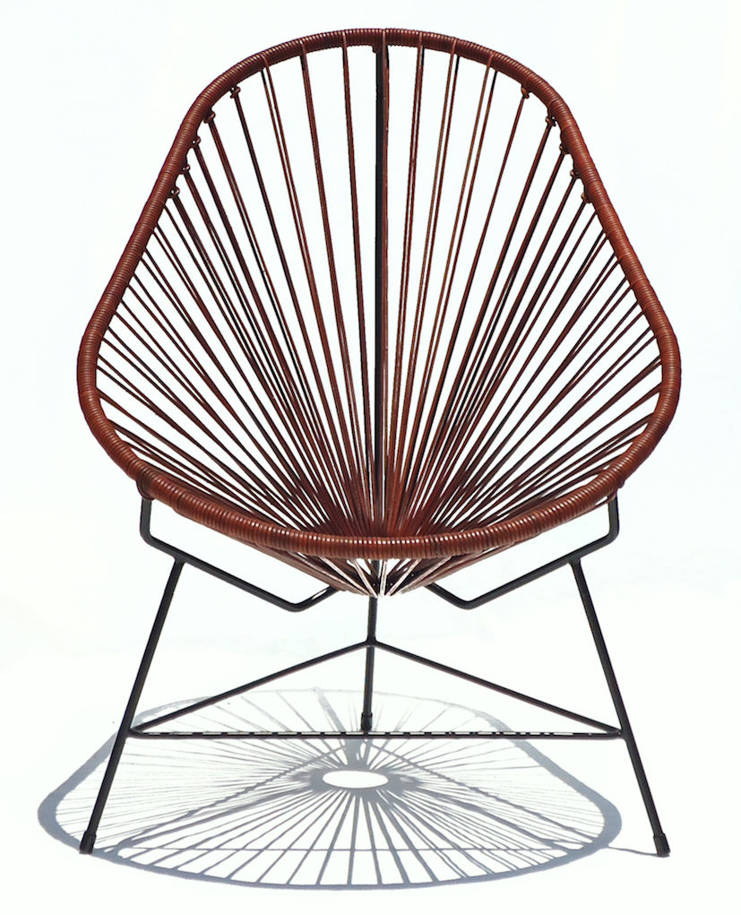 Leather Acapulco chair Ocho Workshop Salon moderne Chaises & poufs