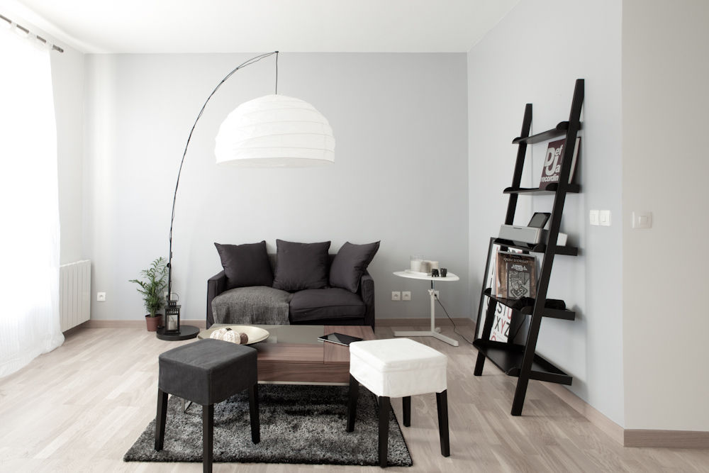 Rénovation Appartement Paris 75003, Grazia Architecture Grazia Architecture Modern living room