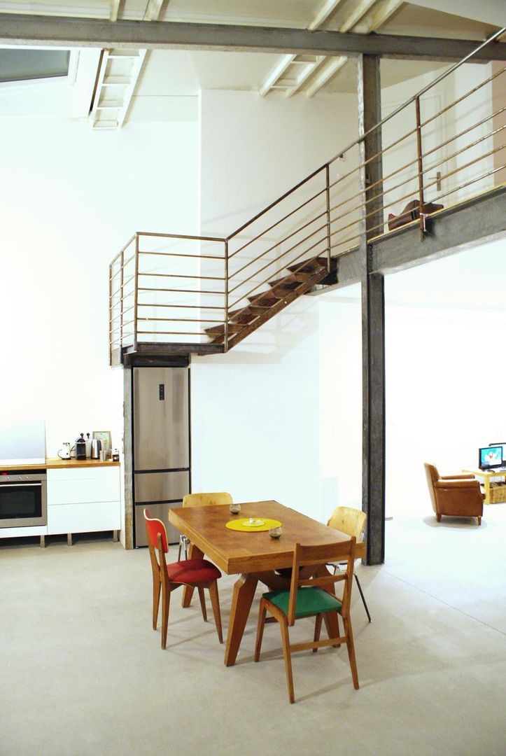 Rénovation Loft Montreuil., Grazia Architecture Grazia Architecture インダストリアルデザインの キッチン