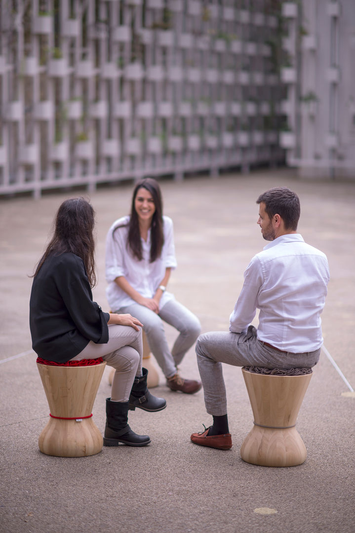 ​Each Swithy is unique! homify Modern living room Solid Wood Multicolored Stools & chairs