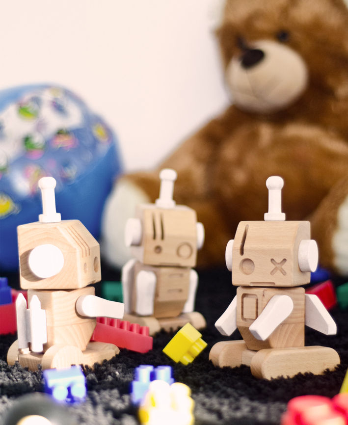 W-Robots, Luca Binaglia Design Luca Binaglia Design Nursery/kid's room Toys