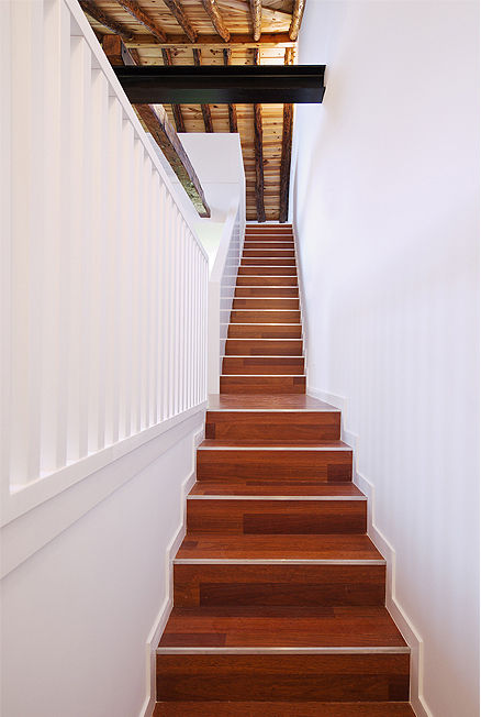 homify Rustic style corridor, hallway & stairs