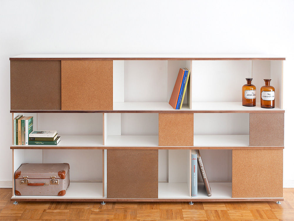 RGR: flexibles Regalsystem nach Wunsch, Vanpey Vanpey Phòng khách phong cách tối giản Shelves