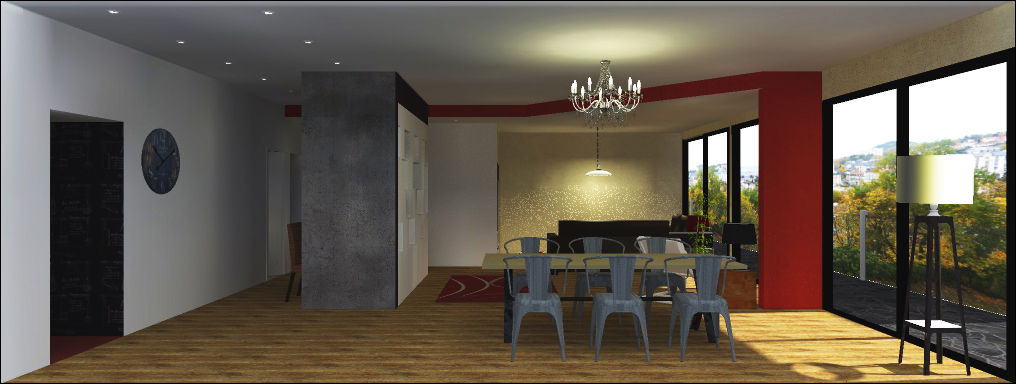Projet rénovation d'un appartement, Salle à manger, EPURE EPURE Modern Dining Room