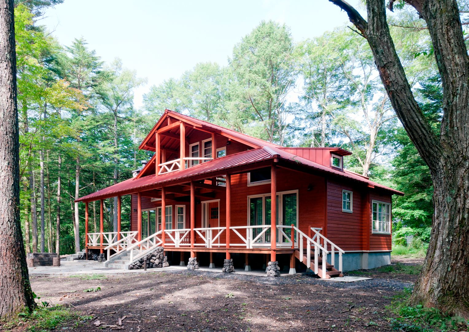 Ｆ山荘, 一粒社ヴォーリズ建築事務所 一粒社ヴォーリズ建築事務所 Casas de estilo rural