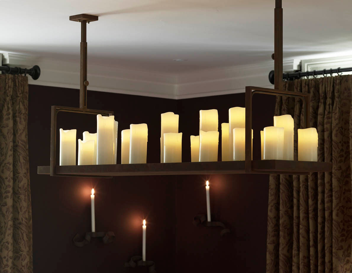 Bespoke central light with 'candles' Concept Interior Design & Decoration Ltd Modern dining room Lighting