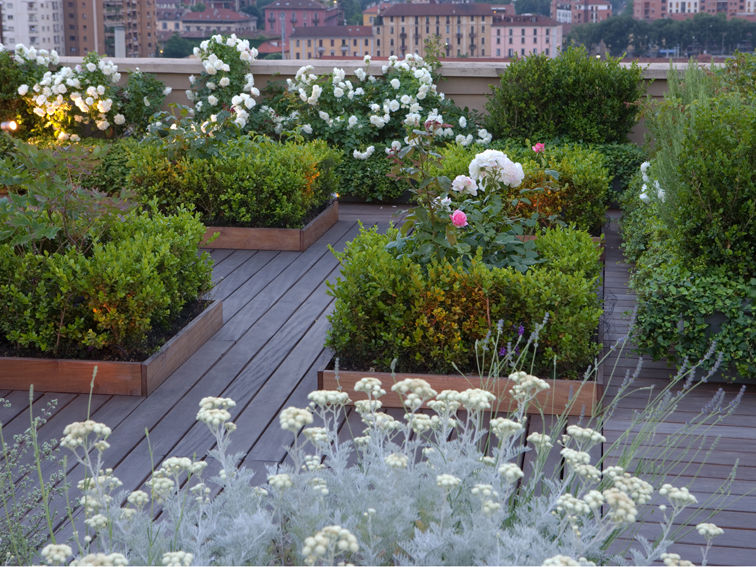 Progetti, Hortensia Hortensia Balcones y terrazas de estilo moderno