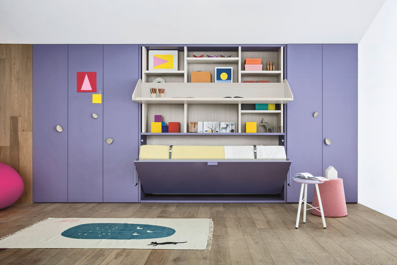 NIDI MOOVING : idee salvaspazio ROOM#1, Nidi Nidi Habitaciones para niños de estilo moderno Camas y cunas