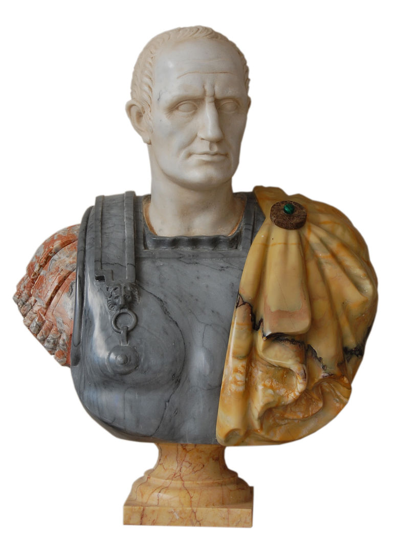 Busto policromo "Giulio Cesare", Todini Sculture Todini Sculture Classic style living room Accessories & decoration