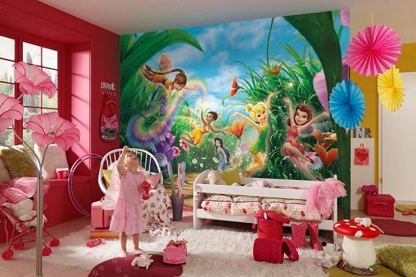 Disney girl's wallpaper Allwallpapers Dormitorios infantiles de estilo moderno Accesorios y decoración