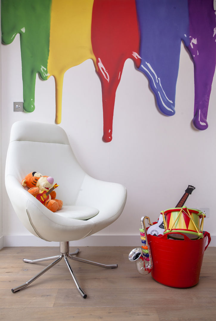 Play Room Roselind Wilson Design ห้องนอนเด็ก kids rom,playroom,white chair,paint,wall paint,interior design