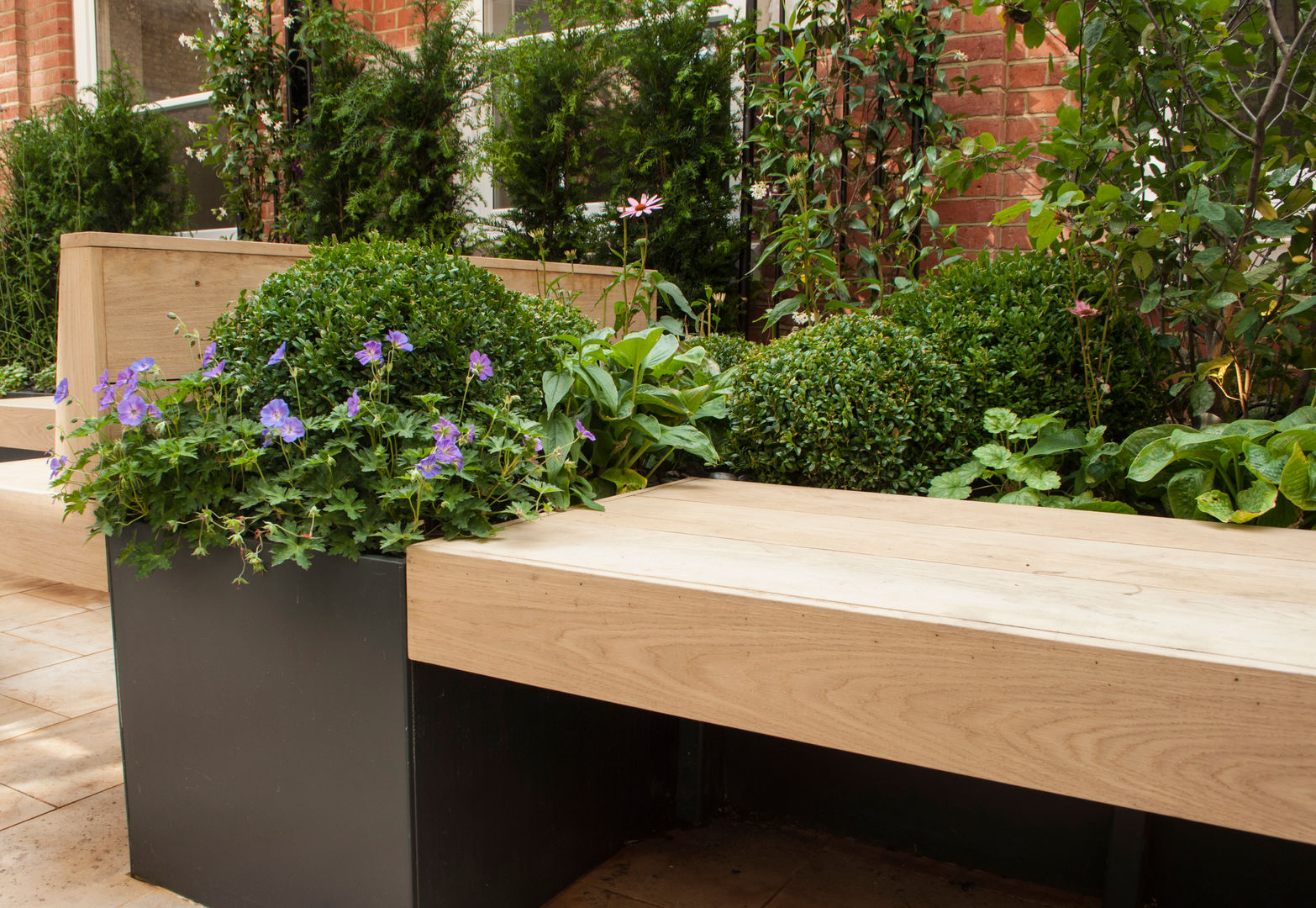 Knightsbridge Roof Terrace - Aralia Garden Design Aralia مساحات تجارية نحاس/برونز محلات تجارية