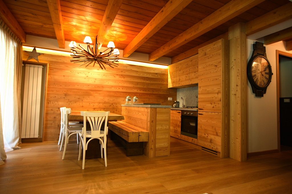 casa in montagna, studio di architettura e design seregno studio di architettura e design seregno Cocinas de estilo rústico