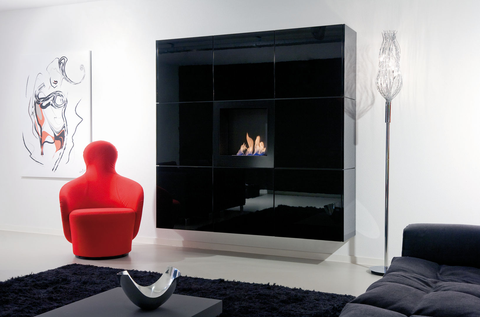 SAFRETTI, ELEMENTO 3 DISEÑO SA DE CV ELEMENTO 3 DISEÑO SA DE CV Ruang Keluarga Modern Fireplaces & accessories