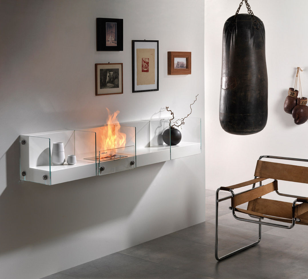 HORUS, ELEMENTO 3 DISEÑO SA DE CV ELEMENTO 3 DISEÑO SA DE CV Modern living room Fireplaces & accessories