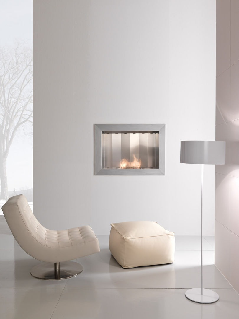 HORUS, ELEMENTO 3 DISEÑO SA DE CV ELEMENTO 3 DISEÑO SA DE CV Ruang Keluarga Modern Fireplaces & accessories