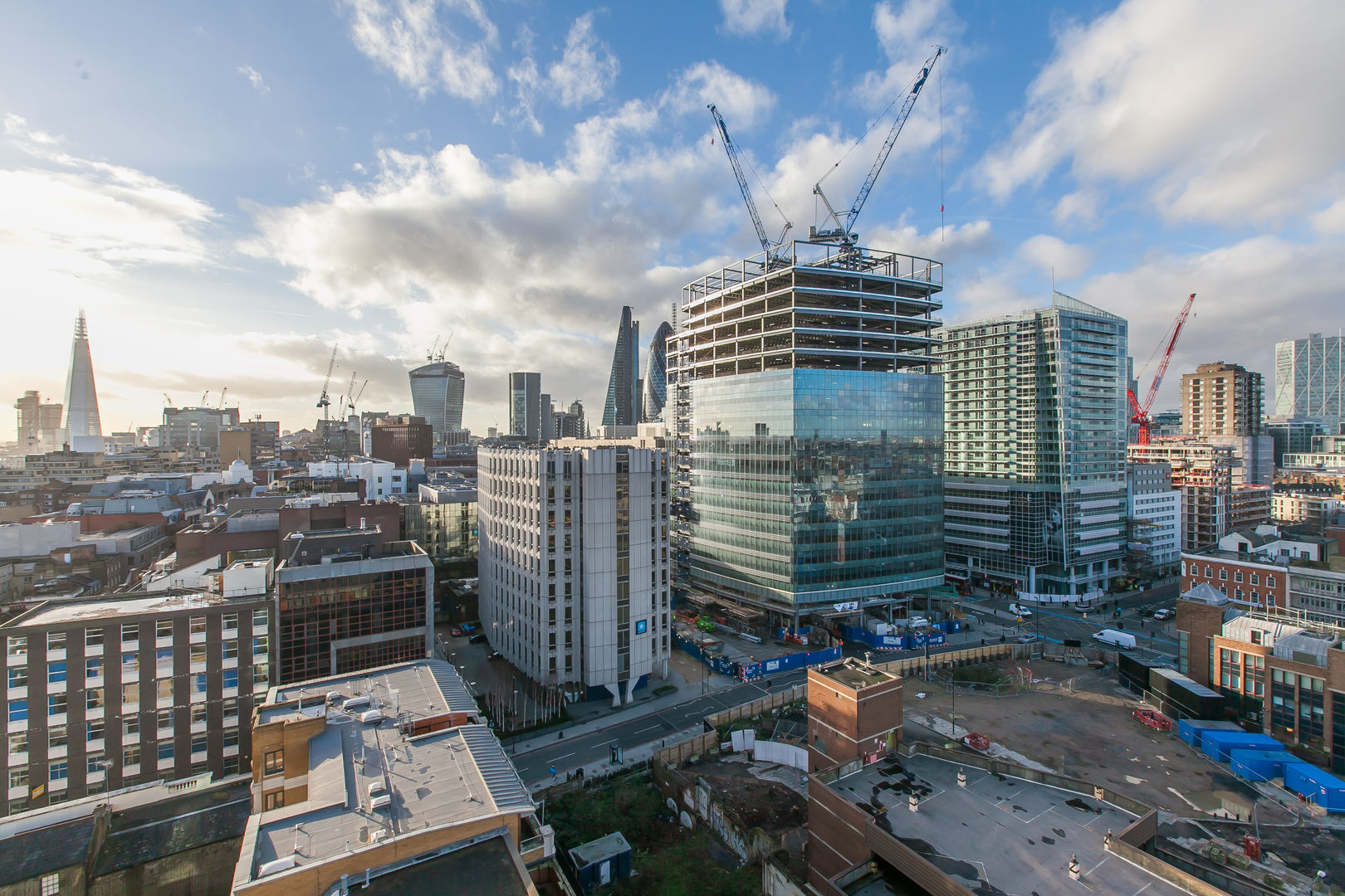 View from the Altitude Building, East London Datography