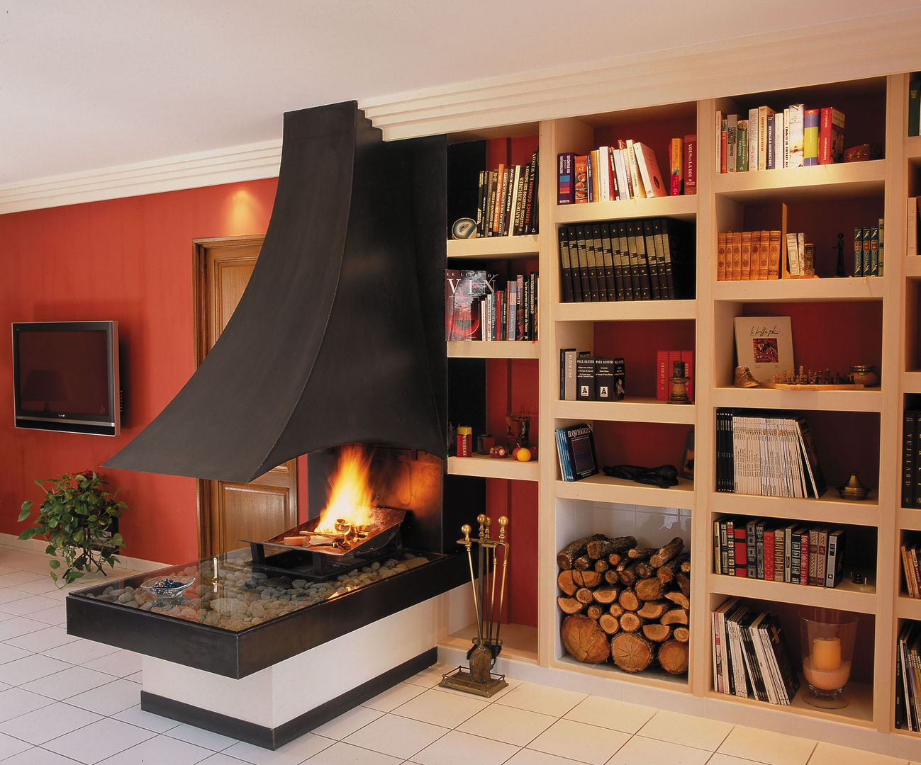 homify Modern living room Fireplaces & accessories