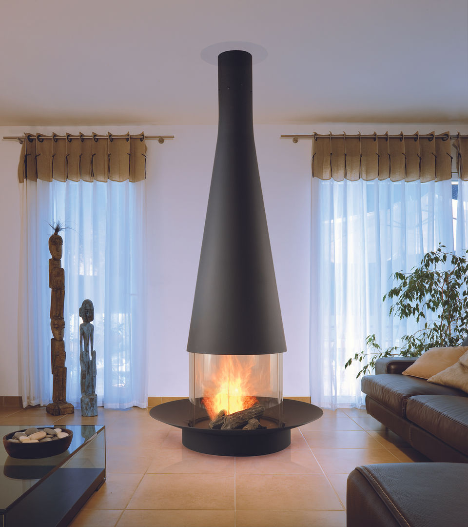 homify Modern living room Fireplaces & accessories