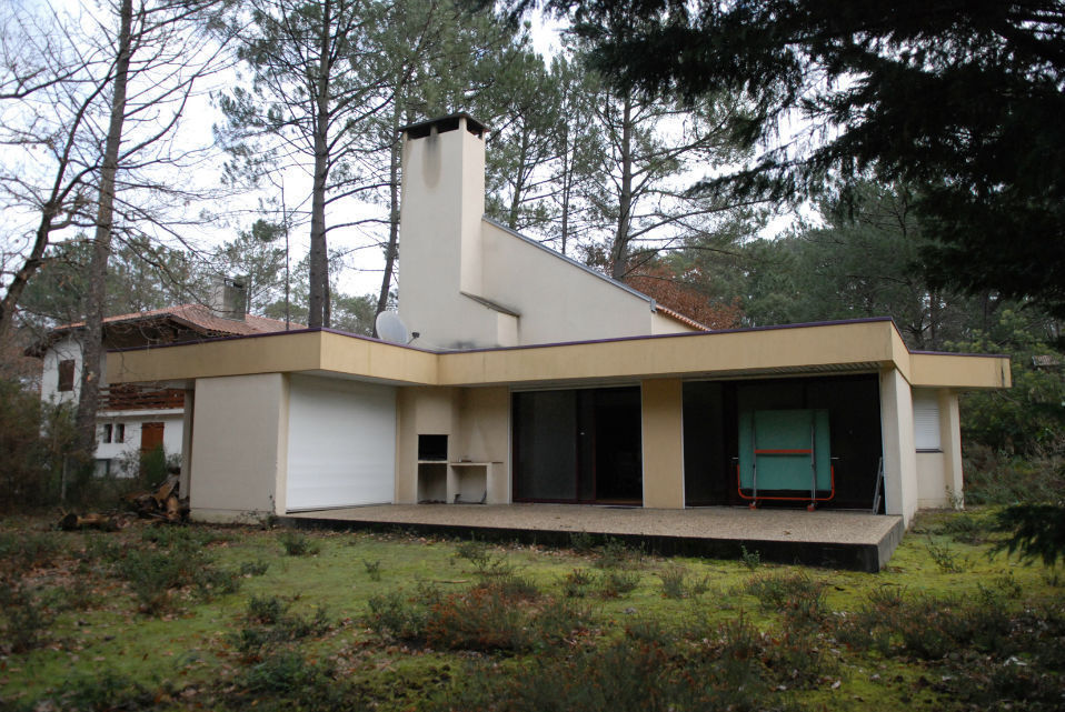 MAISON BISCARROSSE, bawa bawa Plante,Immeuble,Fenêtre,Arbre,Ciel,Terrain,loger,Bois,Chalet,Revêtement