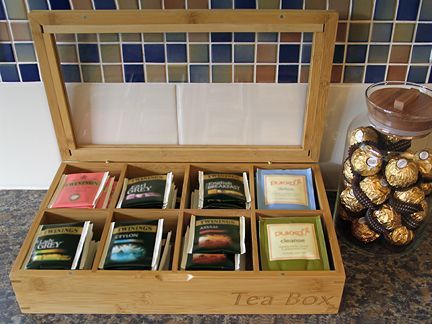 Tea Box Woodquail Moderne Küchen Aufbewahrung und Lagerung