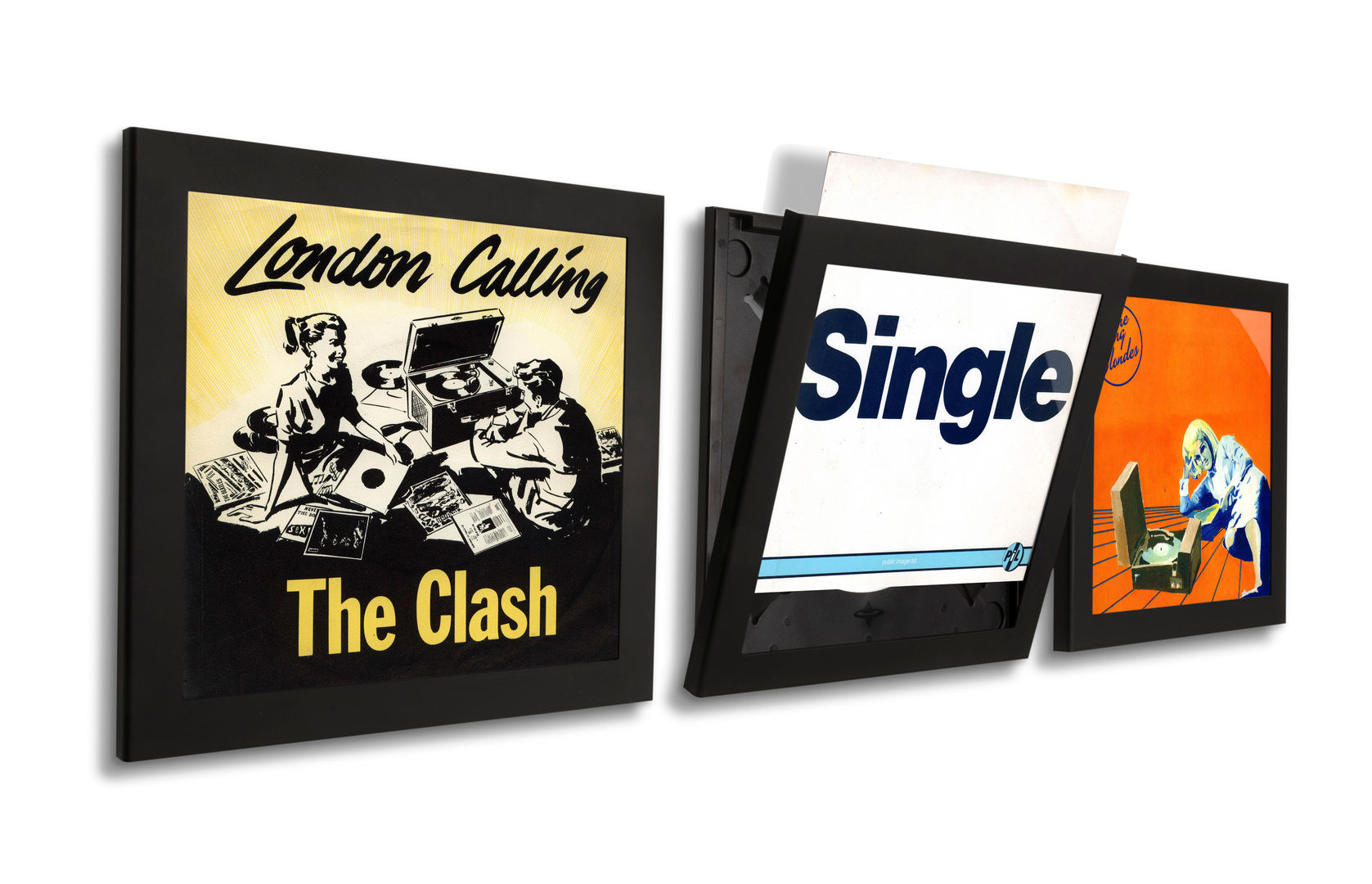 Play & Display Flip Frame For Vinyl Singles Memory Box Meer ruimtes Kunstobjecten