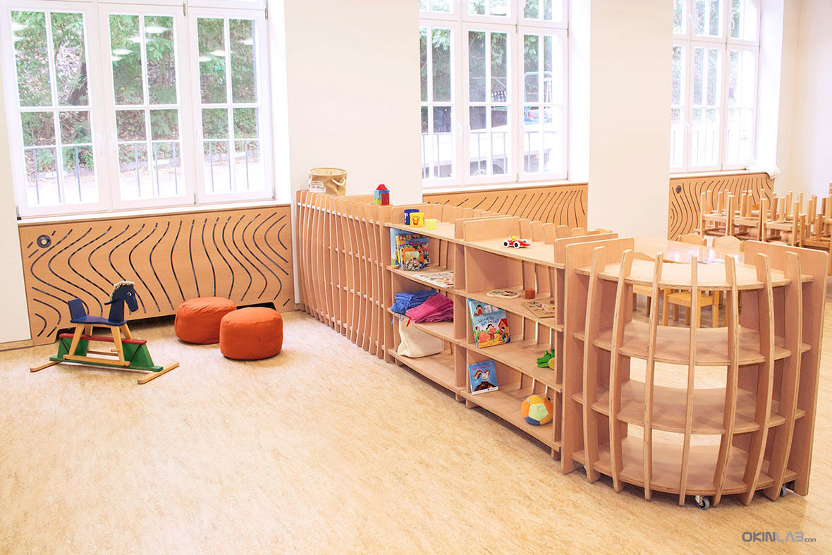 ​Mobiliar für eine Kinderkrippe , form.bar form.bar Commercial spaces Engineered Wood Transparent Schools