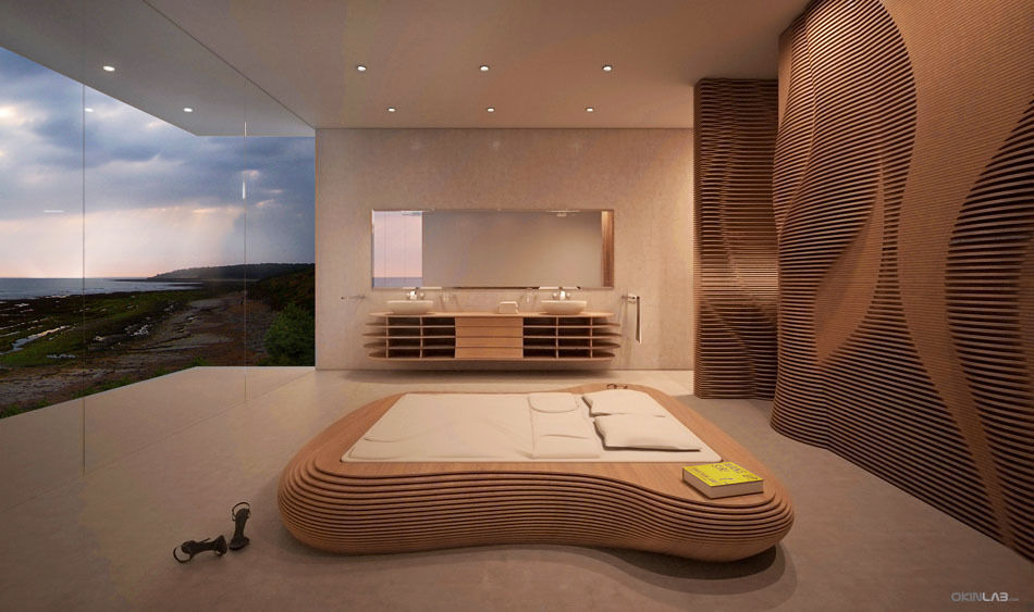 homify Eclectic style bedroom Engineered Wood Transparent Beds & headboards