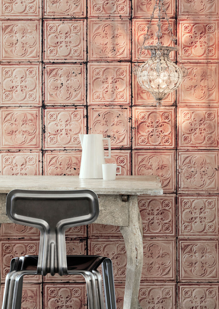 Brooklyn Tins Wallpaper de Merci, ROOMSERVICE DESIGN GALLERY ROOMSERVICE DESIGN GALLERY Tường & sàn: thiết kế nội thất · bố trí · Ảnh Wallpaper