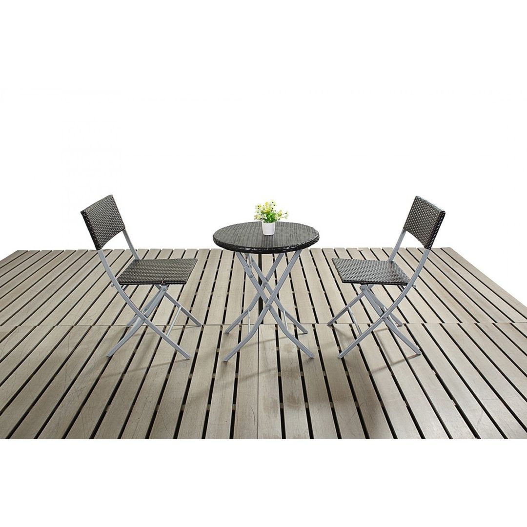 Bonsoni Bistro - Includes Two Folding Chairs and Folding Table Rattan Garden Furniture homify Garden Furniture