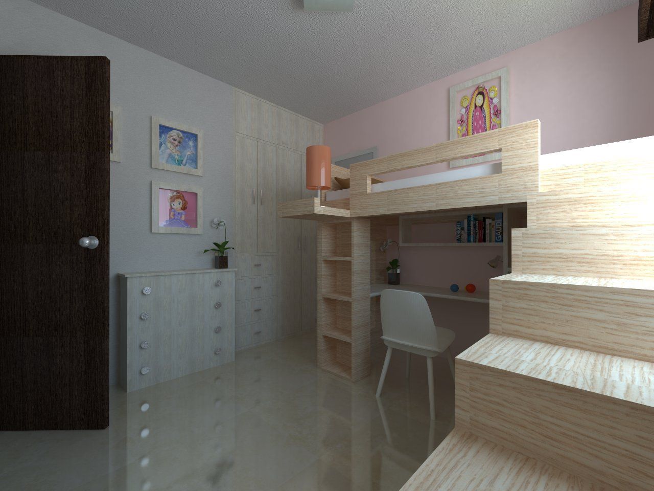 Recamara Infantil IDEA Studio Arquitectura Dormitorios infantiles modernos: