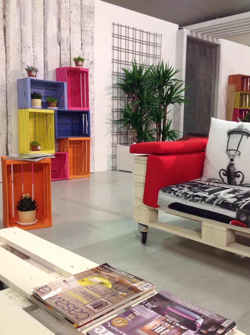 Arredo pallet, interiordave interiordave Eclectische balkons, veranda's en terrassen Accessoires & decoratie