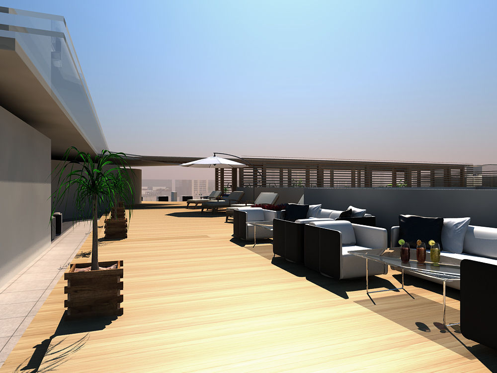 ROOF GARDEN homify Spazi commerciali Hotel