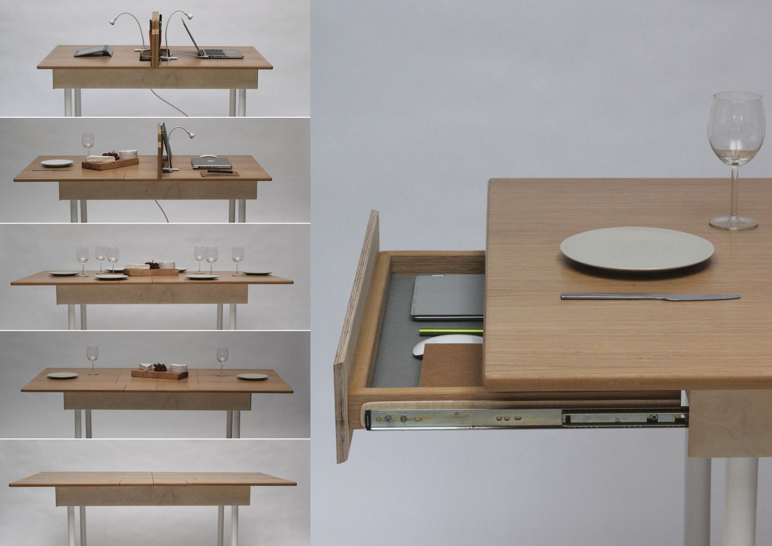 Tabe for Two, Daniel Liss Design Daniel Liss Design ห้องครัว โต๊ะและเก้าอี้