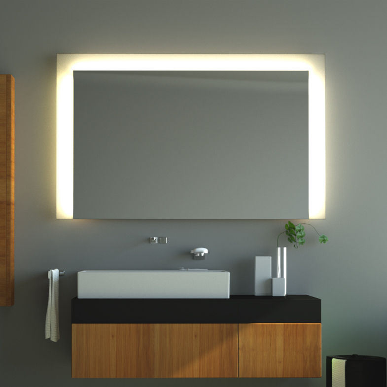 Badspiegel mit Hinterleuchtung, Schreiber Licht-Design-GmbH Schreiber Licht-Design-GmbH Modern Bathroom Mirrors