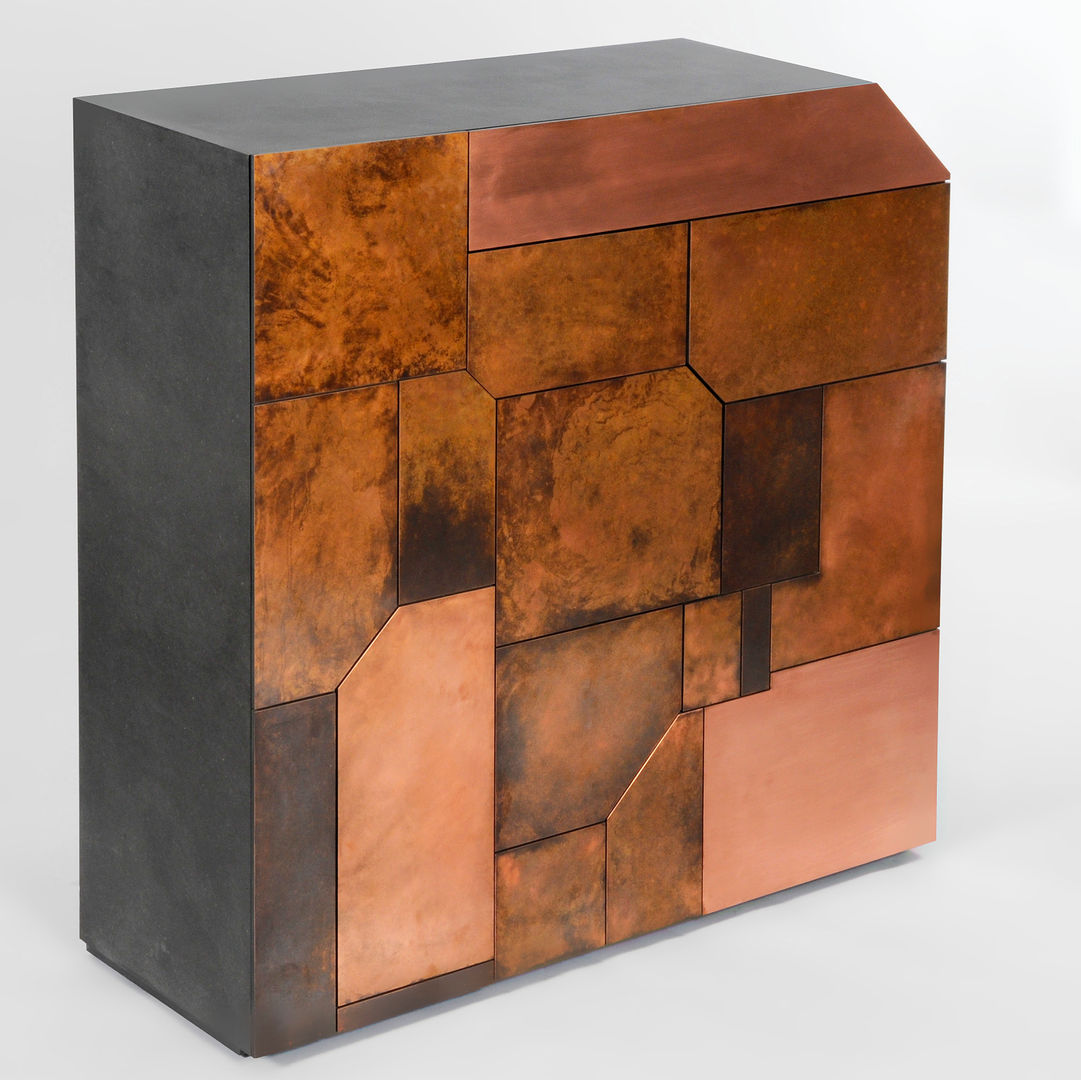 Elementi - Copper Patina Cabinet, Andrea Felice - Bespoke Furniture Andrea Felice - Bespoke Furniture Salas / recibidores Cajoneras