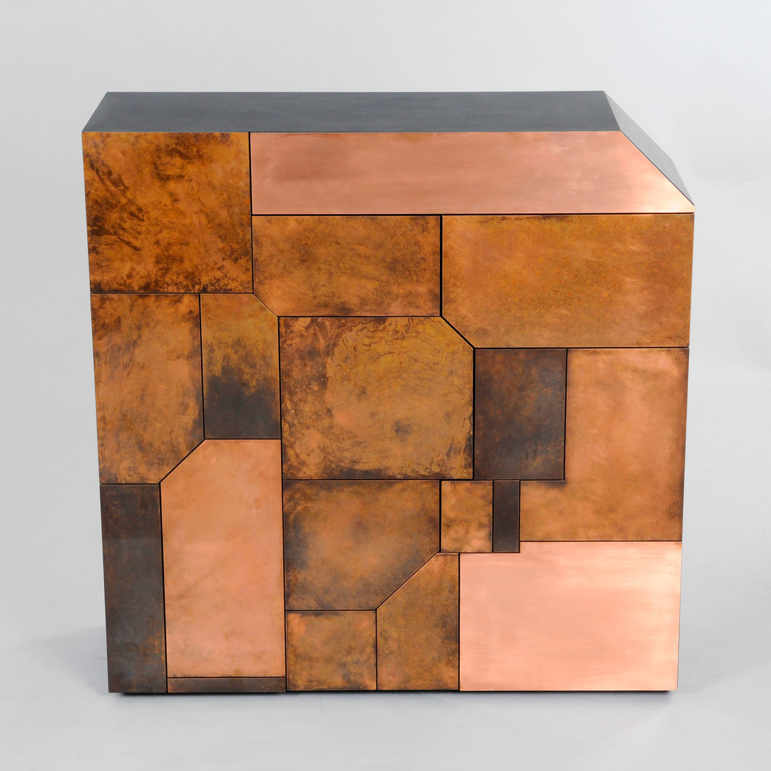 Elementi - Copper Patina Cabinet, Andrea Felice - Bespoke Furniture Andrea Felice - Bespoke Furniture Eklektyczny salon Szafki i kredensy