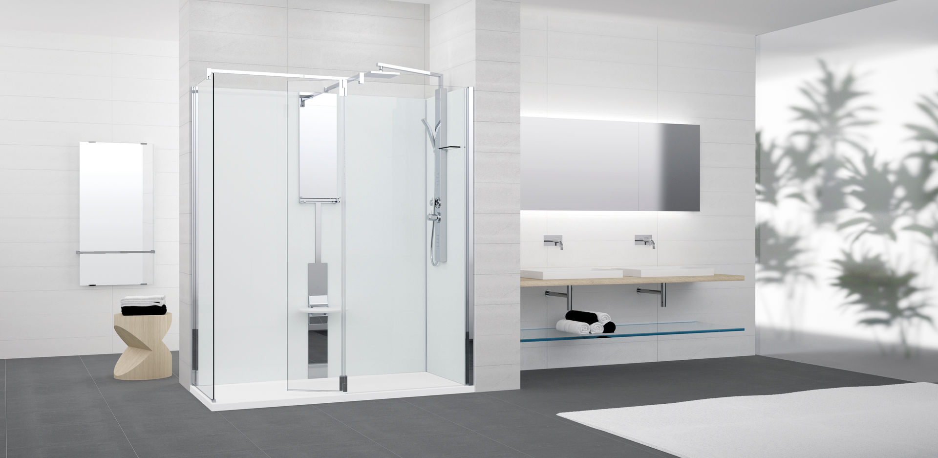 Een bad vervangen door een douche, Novellini Novellini Modern bathroom Bathtubs & showers