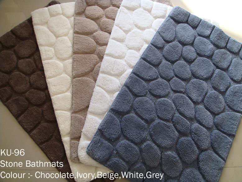 100% super-soft cotton tufted bathmats Kansal Udyog Bathroom Sinks