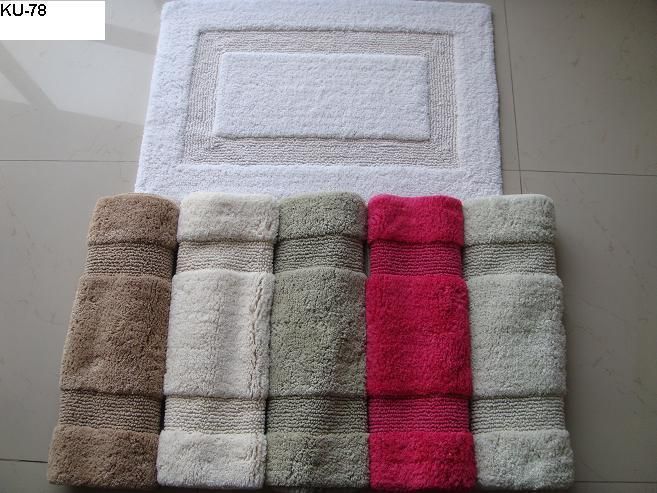 ​KU-78-BM (100% super-soft cotton tufted bathmats) Kansal Udyog Asian style bathroom Bathtubs & showers