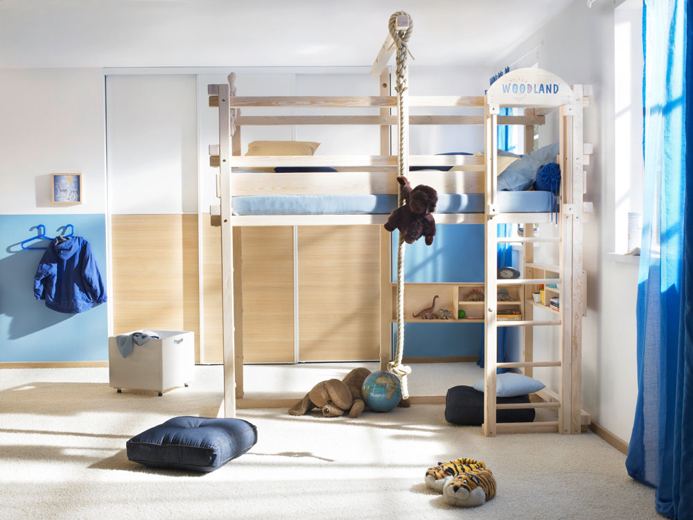 WOODLAND Kindermöbel, WOODLAND Vertriebs GmbH WOODLAND Vertriebs GmbH Kamar Bayi & Anak: Ide desain, inspirasi & gambar Beds & cribs