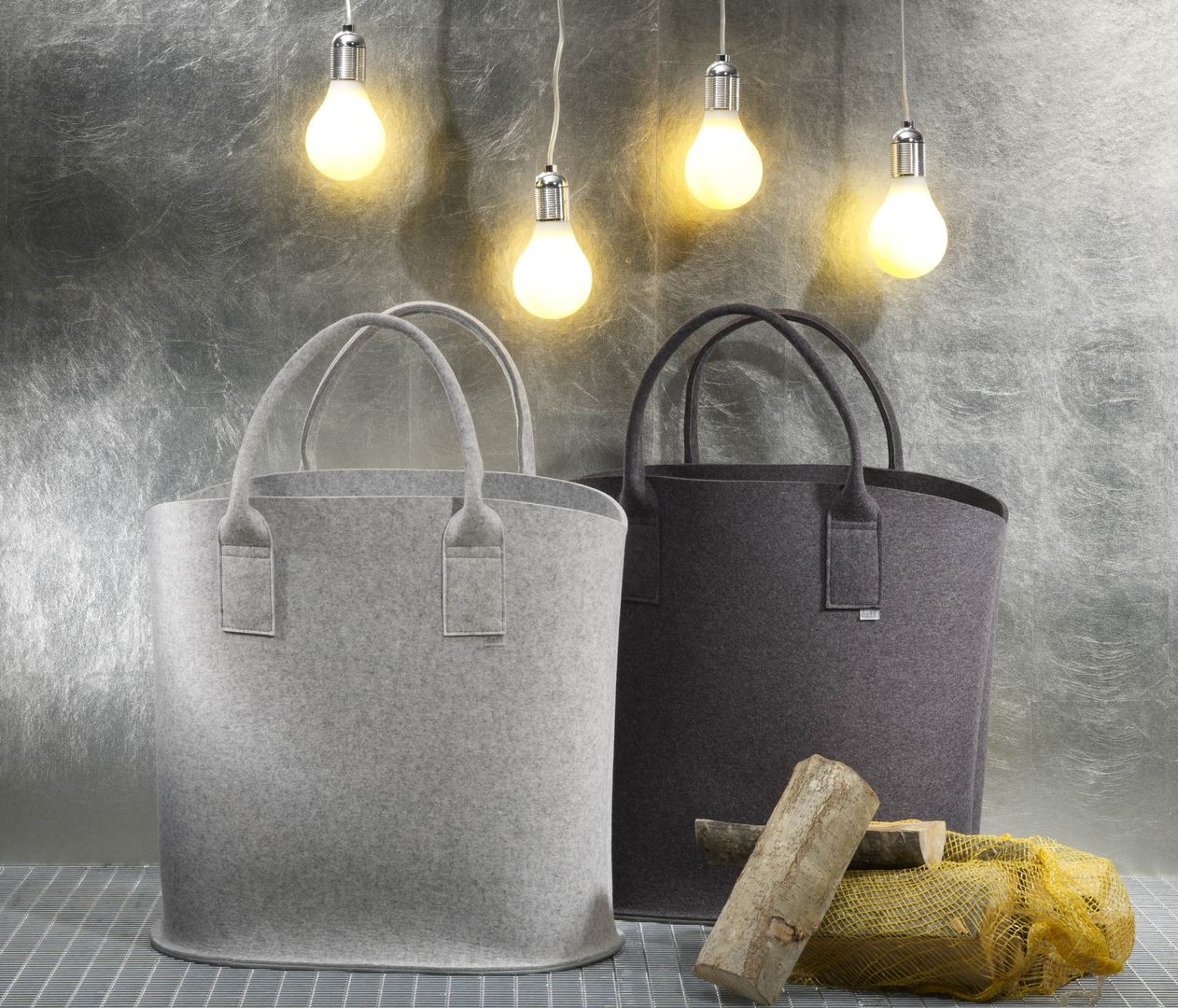 Kaminholztasche, daff daff Salon scandinave Stockage