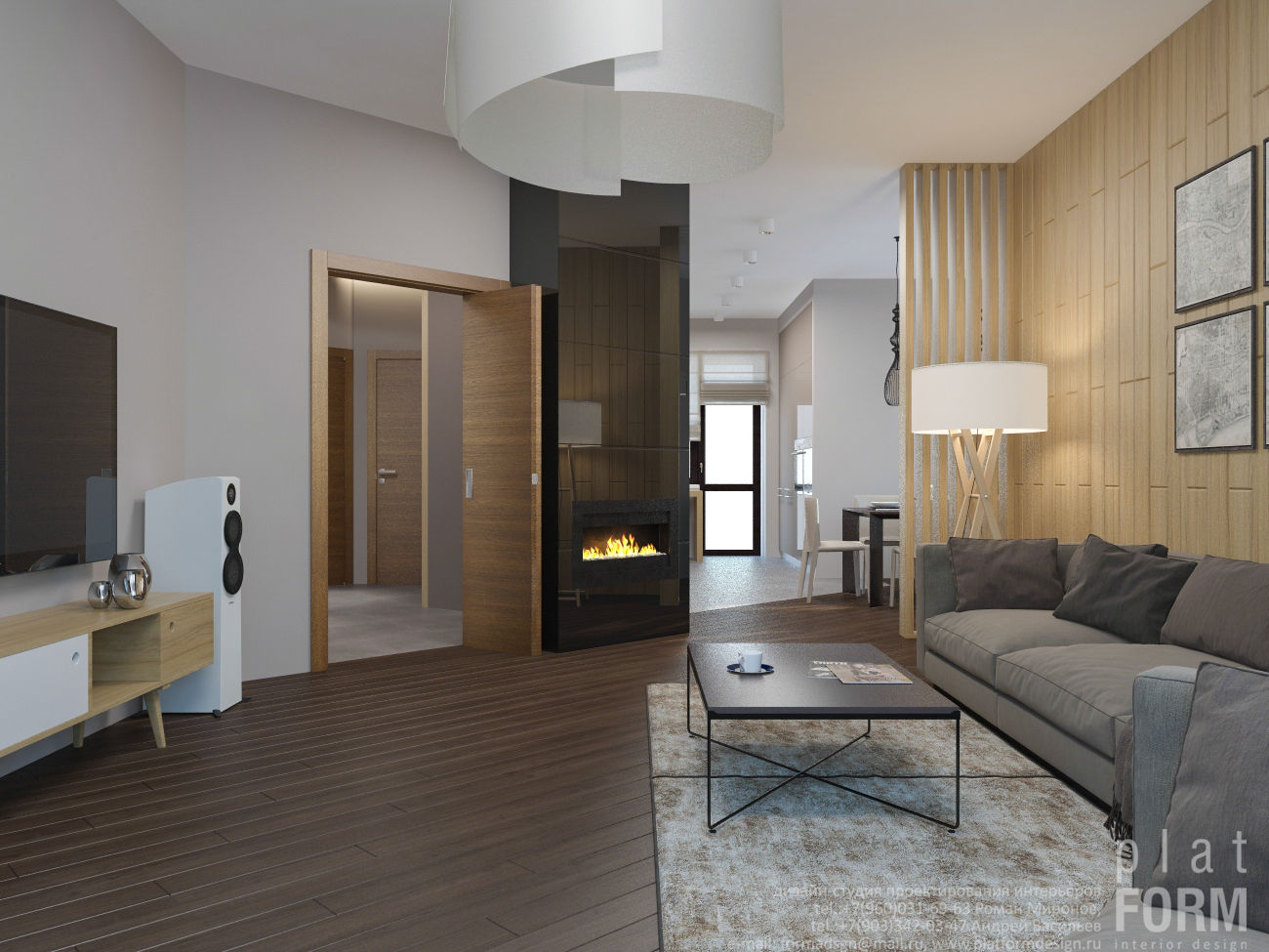 Гостиная в загородном доме, PlatFORM PlatFORM Modern living room