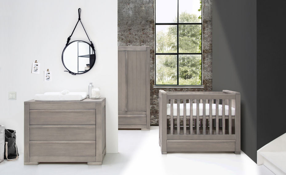 Nature Grey Nursery Furniture set, Adorable Tots Adorable Tots Kamar Bayi/Anak Klasik Beds & cribs