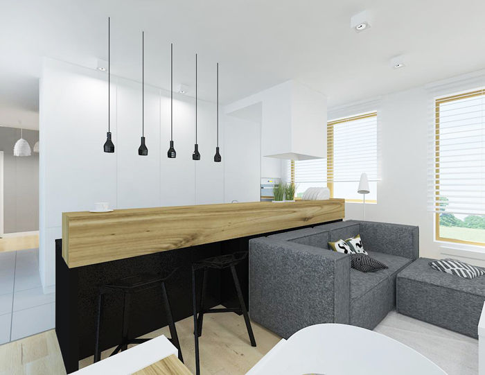 Mieszkanie 2+1, 74m2, A+A A+A Dapur Modern