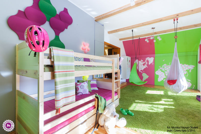 Pokój dzewczynki z akcentem Fluffo Flow 2.0, FLUFFO FLUFFO Moderne Kinderzimmer