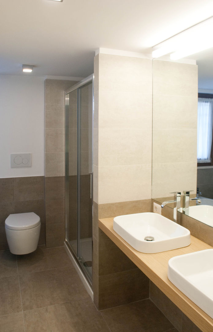 Attico bilivello | Mq. 105 | Roma | Casale Selce - 2014, ar architetto roma ar architetto roma Ванная комната в стиле минимализм